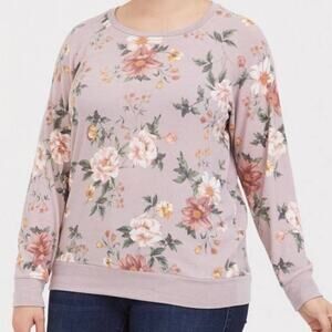 TORRID Super Soft Plush Crew Neck Ragalan Sweater Sz 1